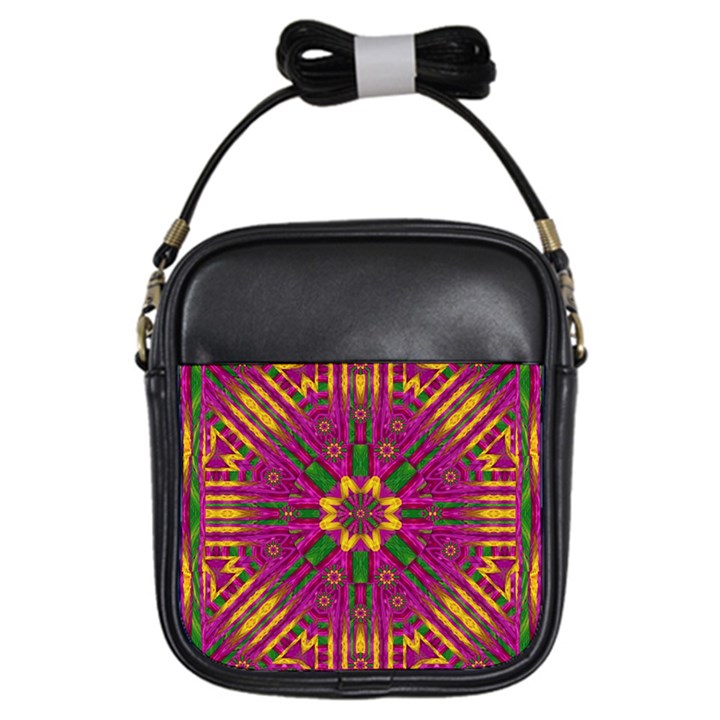 Feather Stars Mandala Pop Art Girls Sling Bags