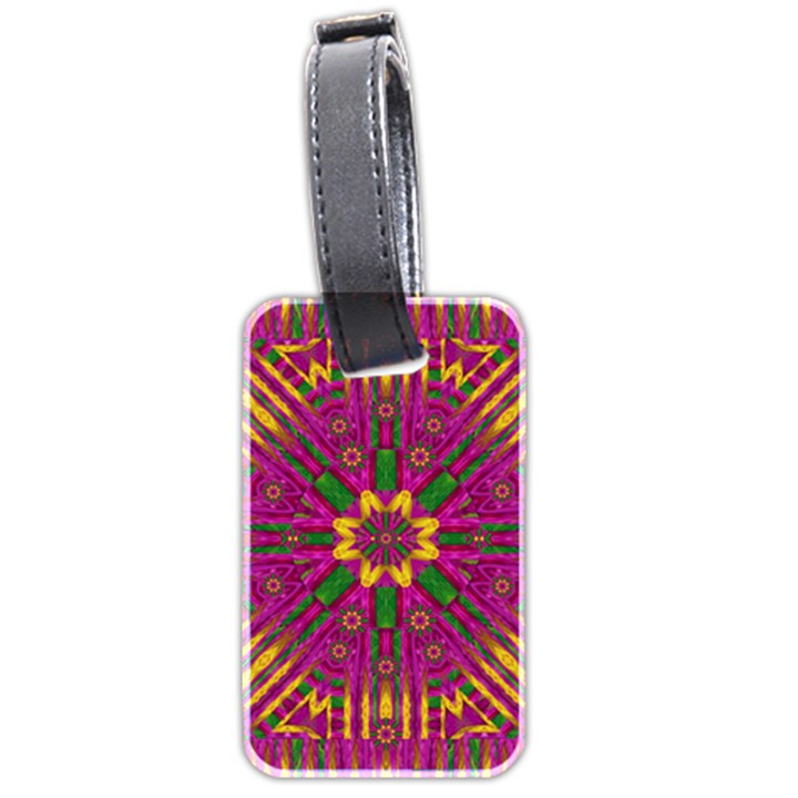 Feather Stars Mandala Pop Art Luggage Tags (Two Sides)