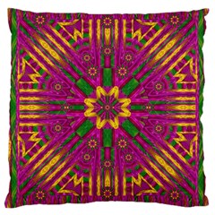 Feather Stars Mandala Pop Art Large Cushion Case (one Side) by pepitasart