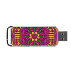 Feather Stars Mandala Pop Art Portable Usb Flash (one Side) by pepitasart