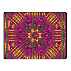 Feather Stars Mandala Pop Art Double Sided Fleece Blanket (small)  by pepitasart