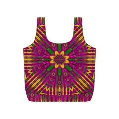 Feather Stars Mandala Pop Art Full Print Recycle Bags (s)  by pepitasart