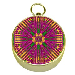 Feather Stars Mandala Pop Art Gold Compasses by pepitasart