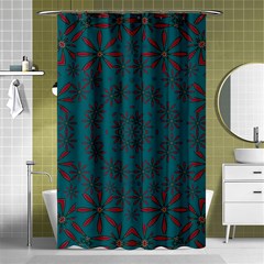 Stars Of Golden Metal Shower Curtain 48  X 72  (small)  by pepitasart