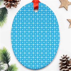 Simple Rectangular Pattern Oval Ornament (two Sides)