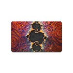 The Eye Of Julia, A Rainbow Fractal Paint Swirl Magnet (Name Card) Front