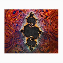 The Eye Of Julia, A Rainbow Fractal Paint Swirl Small Glasses Cloth by jayaprime