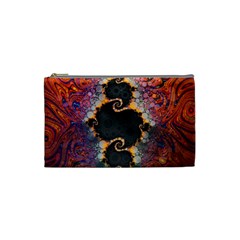 The Eye Of Julia, A Rainbow Fractal Paint Swirl Cosmetic Bag (small)  by jayaprime