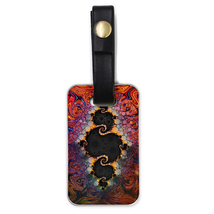 The Eye Of Julia, A Rainbow Fractal Paint Swirl Luggage Tags (One Side) 