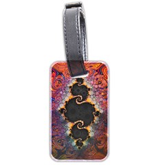 The Eye Of Julia, A Rainbow Fractal Paint Swirl Luggage Tags (two Sides) by jayaprime