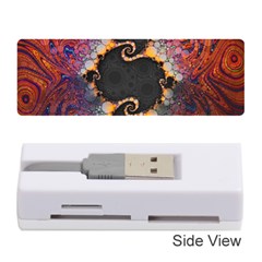 The Eye Of Julia, A Rainbow Fractal Paint Swirl Memory Card Reader (stick)  by jayaprime