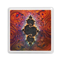 The Eye Of Julia, A Rainbow Fractal Paint Swirl Memory Card Reader (square)  by jayaprime