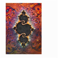 The Eye Of Julia, A Rainbow Fractal Paint Swirl Large Garden Flag (two Sides) by jayaprime