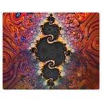 The Eye Of Julia, A Rainbow Fractal Paint Swirl Double Sided Flano Blanket (Medium)  60 x50  Blanket Front