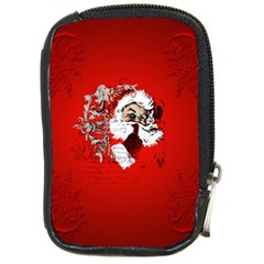 Funny Santa Claus  On Red Background Compact Camera Cases by FantasyWorld7