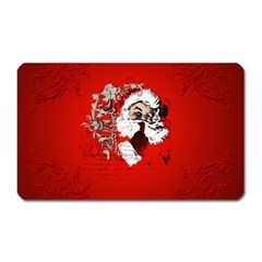 Funny Santa Claus  On Red Background Magnet (rectangular) by FantasyWorld7