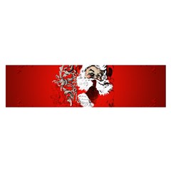 Funny Santa Claus  On Red Background Satin Scarf (oblong) by FantasyWorld7