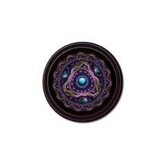 Beautiful Turquoise And Amethyst Fractal Jewelry Golf Ball Marker (10 Pack) by jayaprime