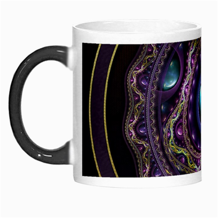 Beautiful Turquoise and Amethyst Fractal Jewelry Morph Mugs