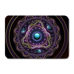 Beautiful Turquoise And Amethyst Fractal Jewelry Plate Mats by jayaprime