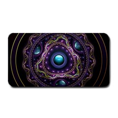 Beautiful Turquoise And Amethyst Fractal Jewelry Medium Bar Mats by jayaprime