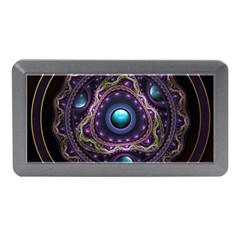 Beautiful Turquoise And Amethyst Fractal Jewelry Memory Card Reader (mini) by jayaprime