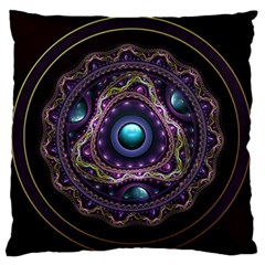 Beautiful Turquoise And Amethyst Fractal Jewelry Standard Flano Cushion Case (one Side) by jayaprime