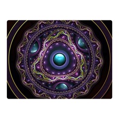 Beautiful Turquoise And Amethyst Fractal Jewelry Double Sided Flano Blanket (mini)  by jayaprime