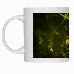 Beautiful Emerald Fairy Ferns In A Fractal Forest White Mugs by jayaprime