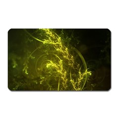 Beautiful Emerald Fairy Ferns In A Fractal Forest Magnet (rectangular) by jayaprime