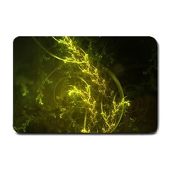 Beautiful Emerald Fairy Ferns In A Fractal Forest Small Doormat  by jayaprime