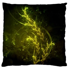 Beautiful Emerald Fairy Ferns In A Fractal Forest Standard Flano Cushion Case (one Side) by jayaprime