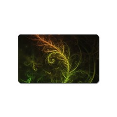 Fractal Hybrid Of Guzmania Tuti Fruitti And Ferns Magnet (name Card) by jayaprime