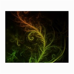 Fractal Hybrid Of Guzmania Tuti Fruitti And Ferns Small Glasses Cloth by jayaprime