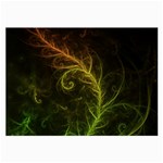 Fractal Hybrid Of Guzmania Tuti Fruitti and Ferns Large Glasses Cloth (2-Side) Back