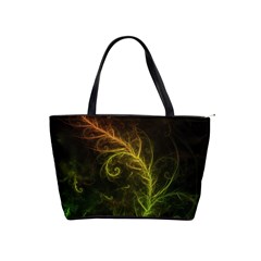 Fractal Hybrid Of Guzmania Tuti Fruitti And Ferns Shoulder Handbags by jayaprime