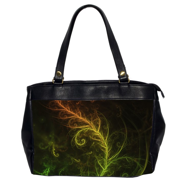 Fractal Hybrid Of Guzmania Tuti Fruitti and Ferns Office Handbags (2 Sides) 