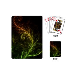 Fractal Hybrid Of Guzmania Tuti Fruitti And Ferns Playing Cards (mini)  by jayaprime