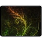 Fractal Hybrid Of Guzmania Tuti Fruitti and Ferns Double Sided Fleece Blanket (Large)  80 x60  Blanket Front