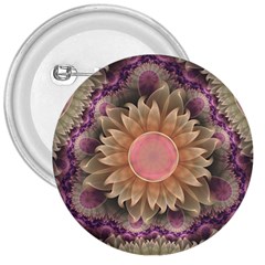 Pastel Pearl Lotus Garden Of Fractal Dahlia Flowers 3  Buttons by jayaprime