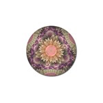 Pastel Pearl Lotus Garden of Fractal Dahlia Flowers Golf Ball Marker Front