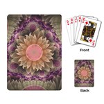 Pastel Pearl Lotus Garden of Fractal Dahlia Flowers Playing Card Back