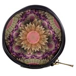 Pastel Pearl Lotus Garden of Fractal Dahlia Flowers Mini Makeup Bags Front