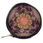 Pastel Pearl Lotus Garden of Fractal Dahlia Flowers Mini Makeup Bags Back