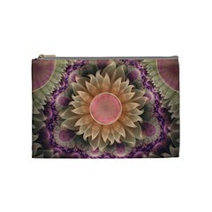 Pastel Pearl Lotus Garden Of Fractal Dahlia Flowers Cosmetic Bag (medium)  by jayaprime