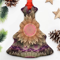 Pastel Pearl Lotus Garden Of Fractal Dahlia Flowers Ornament (christmas Tree)  by jayaprime