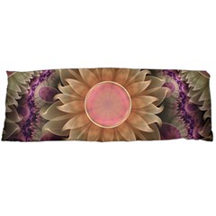 Pastel Pearl Lotus Garden Of Fractal Dahlia Flowers Body Pillow Case (dakimakura) by jayaprime