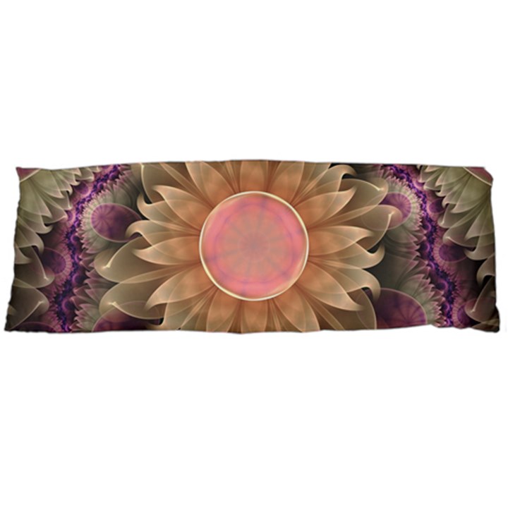 Pastel Pearl Lotus Garden of Fractal Dahlia Flowers Body Pillow Case (Dakimakura)