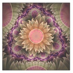 Pastel Pearl Lotus Garden Of Fractal Dahlia Flowers Large Satin Scarf (square) by jayaprime