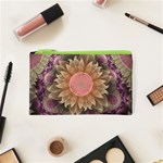 Pastel Pearl Lotus Garden of Fractal Dahlia Flowers Cosmetic Bag (XS) Front